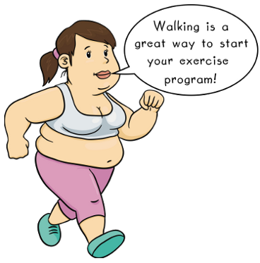 Lady Walking and Exercising
