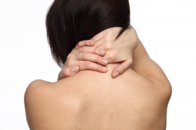 Woman with chronic neck pain